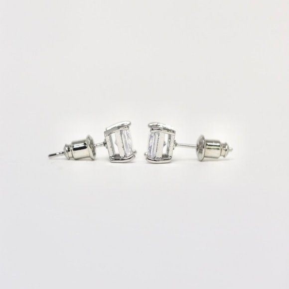 18k Gold Dipped White Topaz Princess Cut - Picture 7 of 9